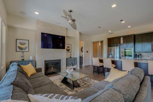 Patios and Mountain Views at Modern Scottsdale Condo