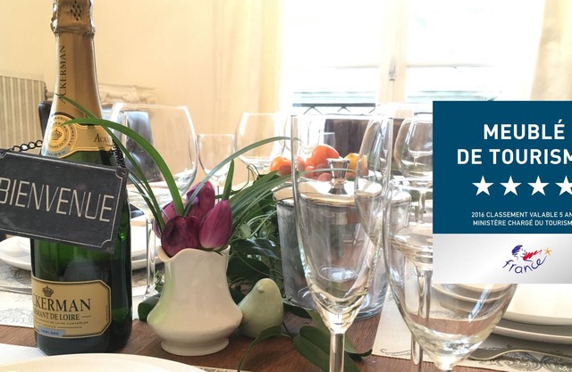 Perfect for a romantic vacation for two in Saumur with views over the town