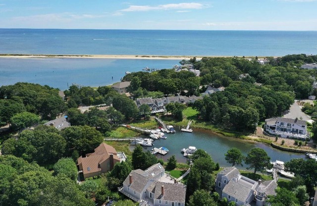 Popponesset Isl Designer Expanded Ranch with Deepwater Dock "The Goldfish House"