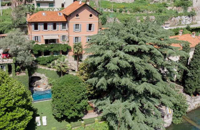 Private lakeside villa with a swimming pool