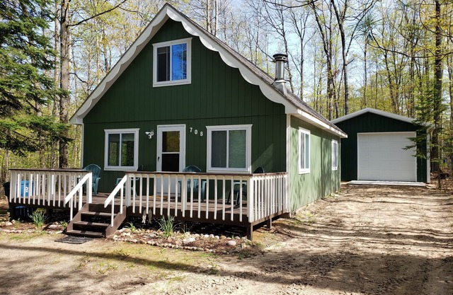 Private, wooded, cozy cabin close to Higgins Lake has everything you need!