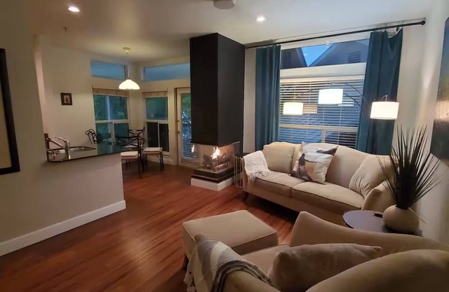 Quiet 2 bedroom condo in gated condos with patio and reserved covered parking