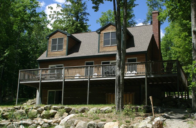 Quiet lakeside Maine Camp with Dock, Boat Mooring and Swim Float.