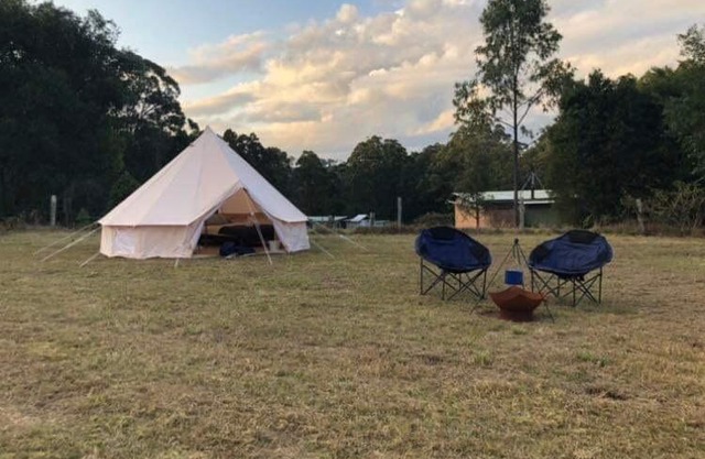 Relaxing bell tent in northern NSW