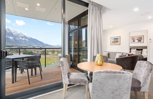 Remarkables Garden Apartment 305 | Wall to Ceiling Mountain Views | Private Balcony | Modern and Immaculate