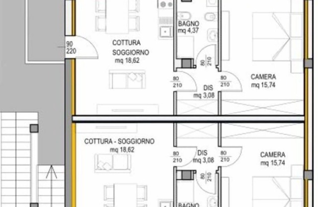Renewed apartment with fenced garden in Bibione