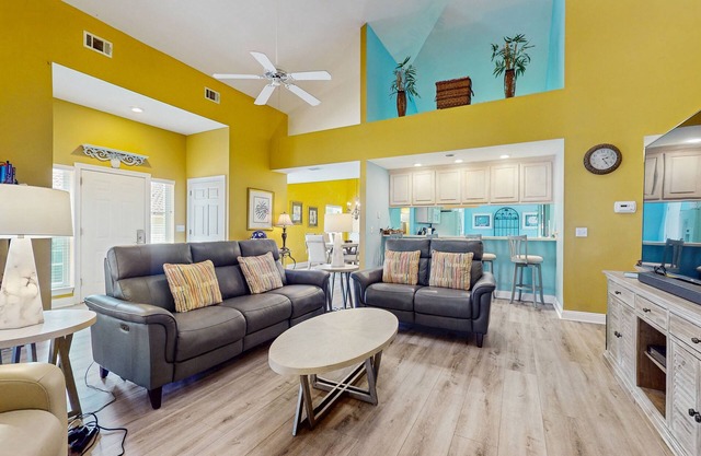 Resort Villa Near Beach, Shopping, & Market w/Shared Hot tub/Pool + WiFi, AC, WD