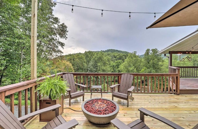 Riverfront Sugar Grove Home Hot Tub and Views!
