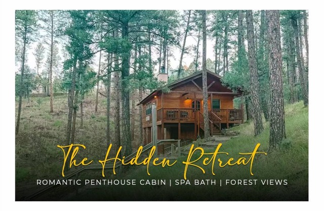 Romantic Penthouse Cabin | Spa Bath | Forest Views