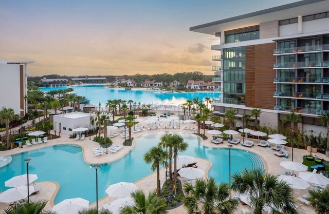 Room King with Pool view and Balcony at Conrad Orlando! Outdoor Pool!