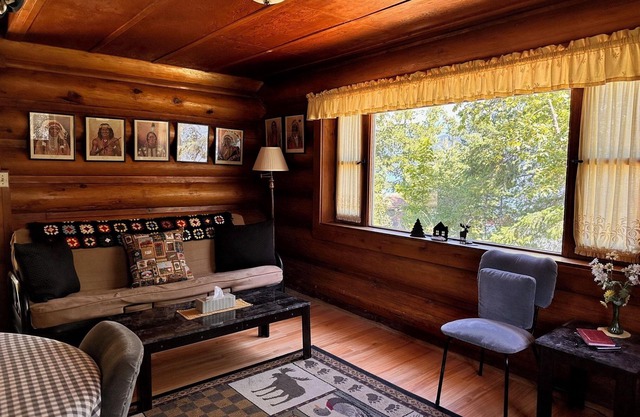 Rustic Waterfront Log Cabin