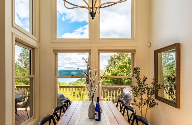 Scenic Seneca lake home with private dock & soaring views!