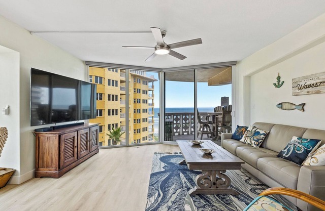 Sea Forever! Beachfront Golden Arms #501 ~ Walk to shopping, dining & night life on Flagler Ave.