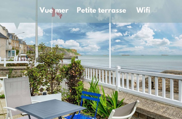 Seafront apartment - Terrace and sea view
