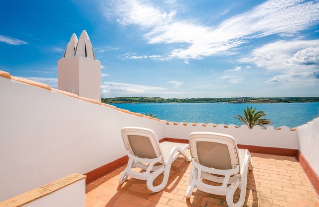 Seaside house Casa Ullastre de Fornells with Terrace & Sea view; Street Parking Available