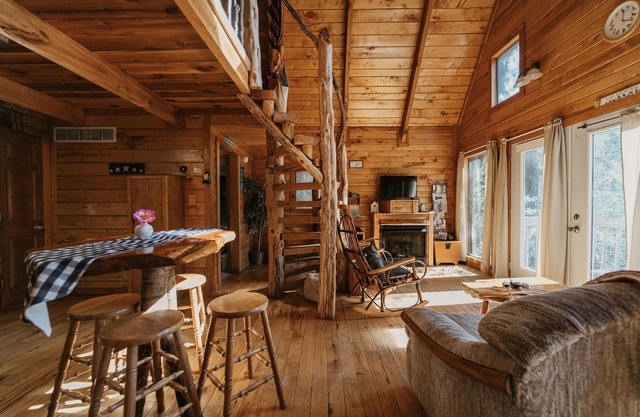 Secluded Cabin has its own private waterfall, hot tub and wi-fi