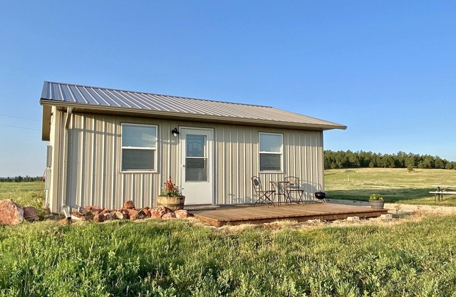 Serene country setting with views of the Black Hills.
