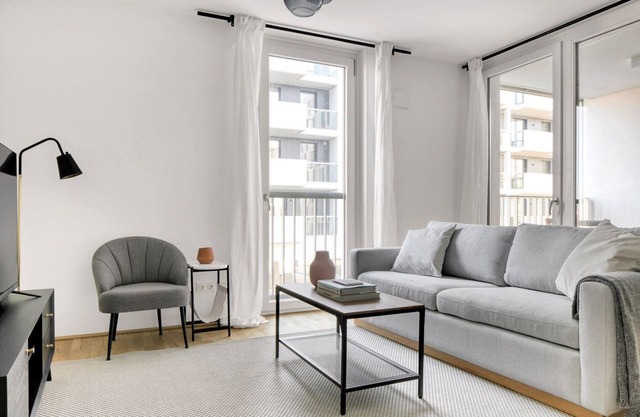 Serene Leopoldstadt 2BR w/Loggia, Gym & Sauna, near U2, by Blueground