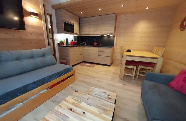 Ski-in/ski-out & foot of the slopes, Ground floor, view building, terrace, tv, ski locker, 31m²