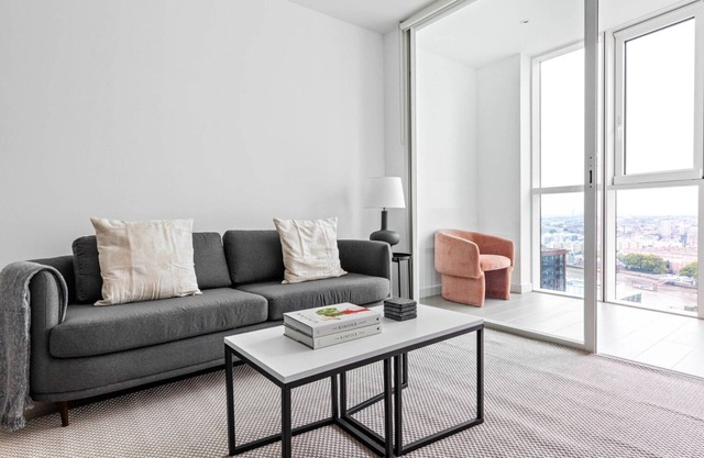 Sleek Nine Elms 1BR w/Gym & Roof, nr Bars & Shops, by Blueground