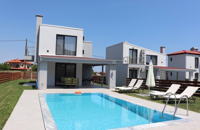 Small beautifully located resort with private pools.