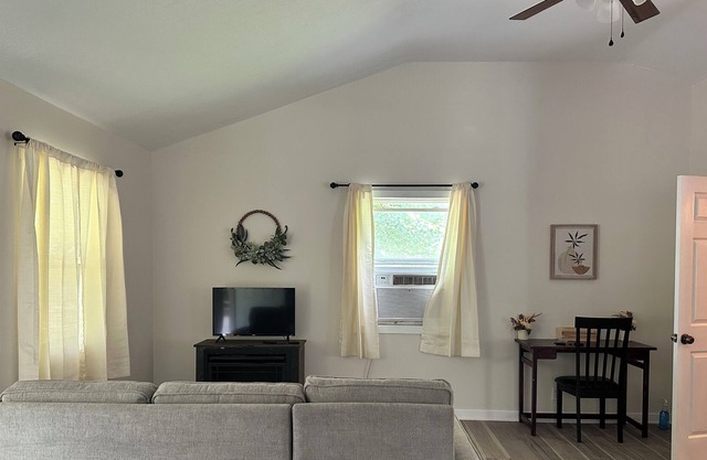 Small cabin in wooded area, perfect for a secluded getaway