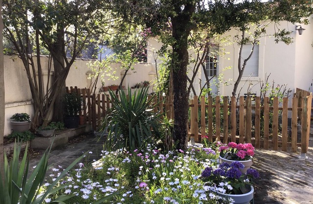 Small detached house with fenced garden area! All in comfort!
