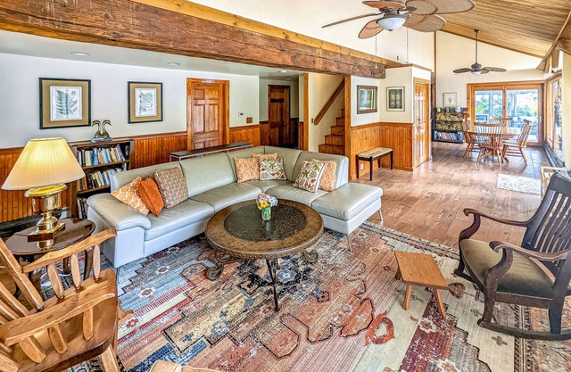 Spacious, two-story home with a hot tub, washer/dryer, & mountain views