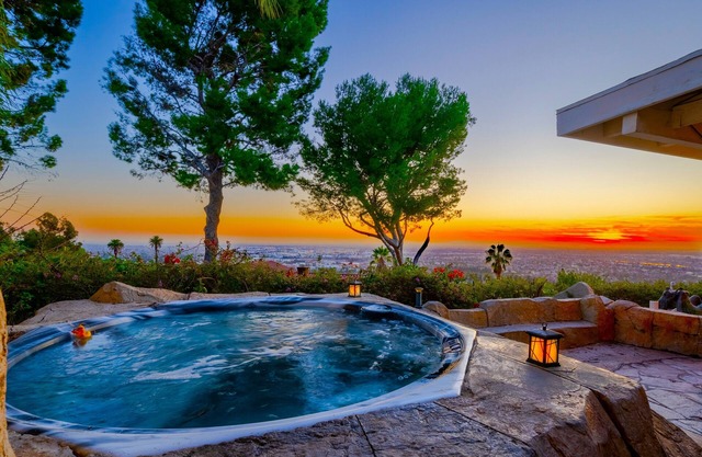 Spectacular LA Home With Breath Taking Views outdoor Jacuzzi and waterfall