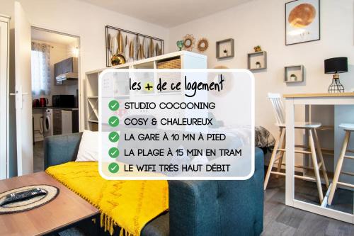 Studio "Le Nid Douillet" - Tout Confort à Proximité de la Gare - Tram à 5 min