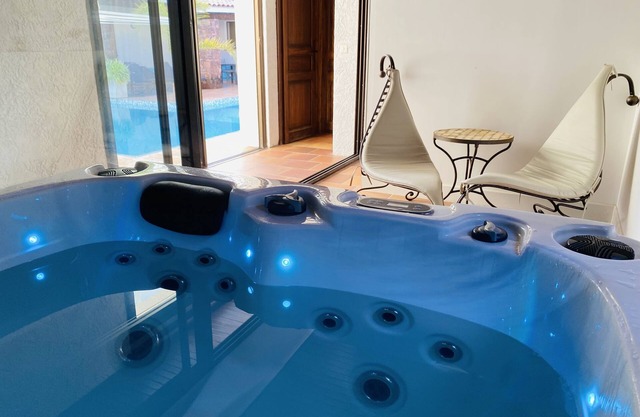 Studio with pool view