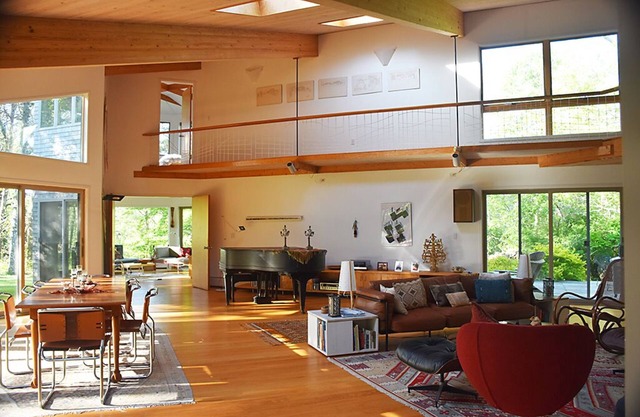 Stunning, light-filled architect's home on 5 wooded acres, near Long Point Beach