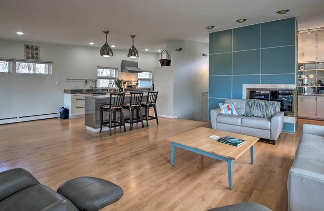 Stylish Escape w/ Elevated Deck - Walk to Beach!