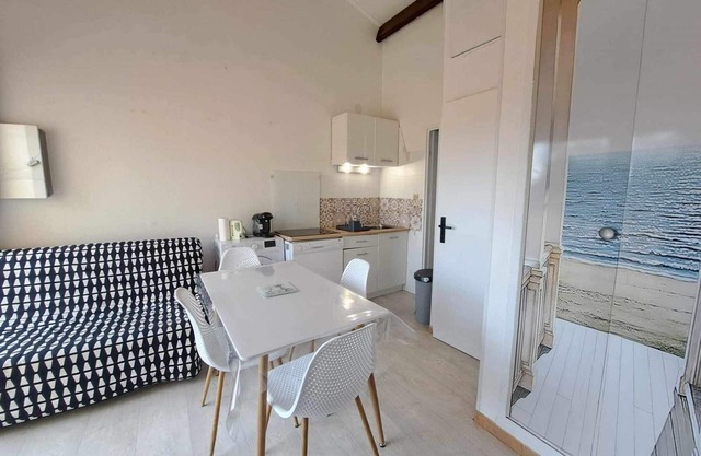 Sunny 3-Room Apartment with Terrace and BBQ in Marseillan-Plage Center
