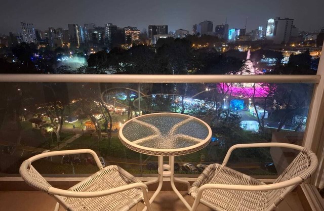 The best view, in front of the magical circuit of the waters. includes garage.