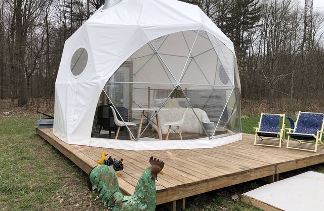 The Country Dome Home is a comfortable and romantic experience.