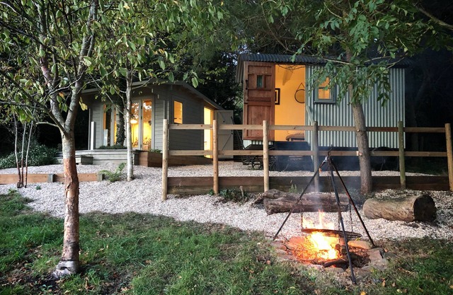 The Hide With Private Wood Fired Hot Tub. A truly romantic getaway on a Vineyard