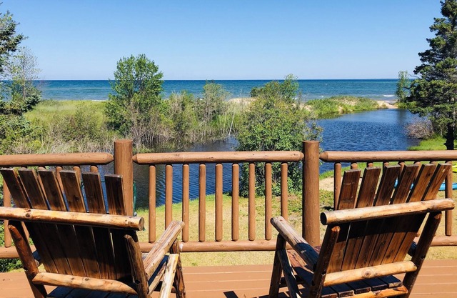 The Pines on Cecil Bay: our home on the Carp River with Lake Michigan view