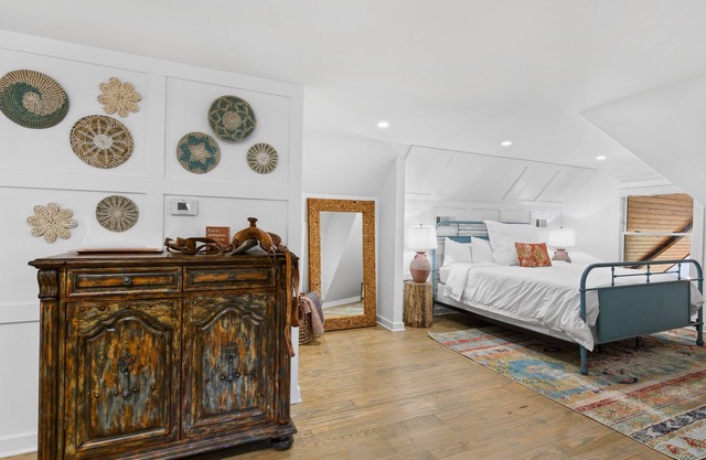 Third-floor mountain view suite with deck, firepits, & game room