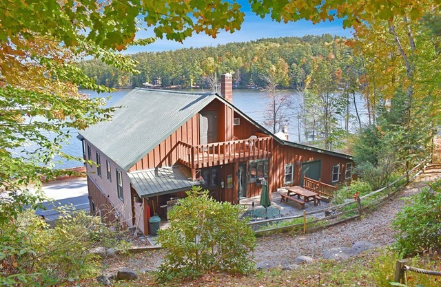 This is a beautiful house that sits facing Loon Lake! Amazing views and dock!