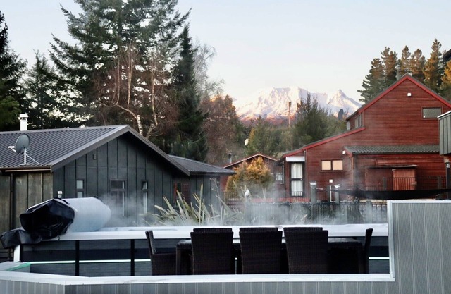 Tiffany Resort complete with swim spa and outdoor kitchen