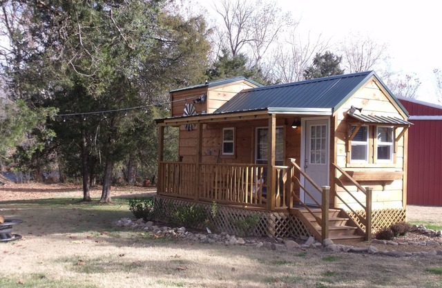 Tiny cabin with sleeping loft