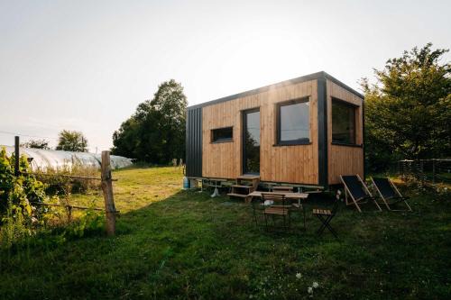 Tiny-House à 1h20 de Lyon - Salle de bain italienne - Lit Grand confort