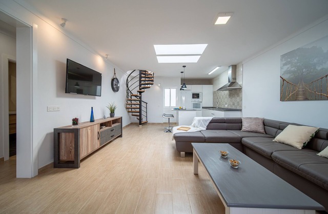 Top floor apartment, roof terrace with sea view, two bedrooms, Adults Only