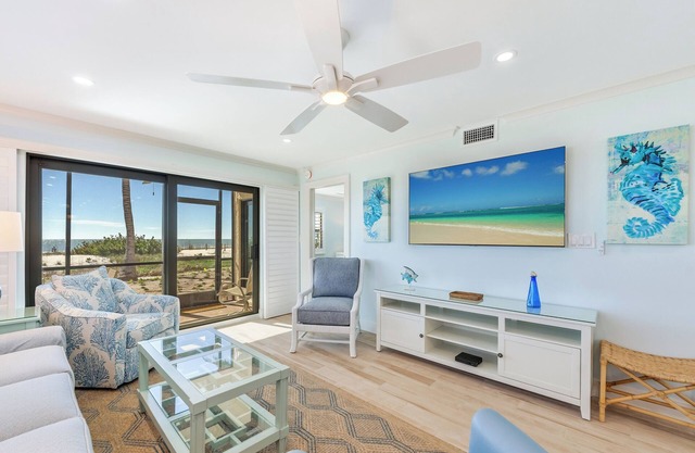 Two-Bedroom ground floor unit, beautifully decorated for your seaside escape.
