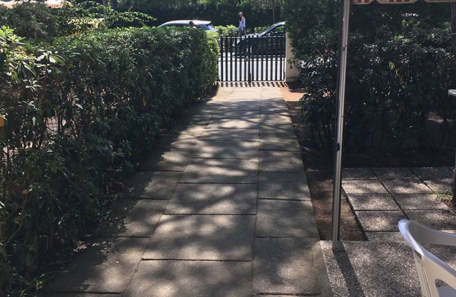Two-room ground floor apartment with private fenced garden.