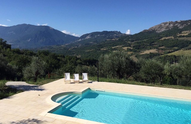 Unique house with residential tower and swimming pool, mountain view, silence, child friendly