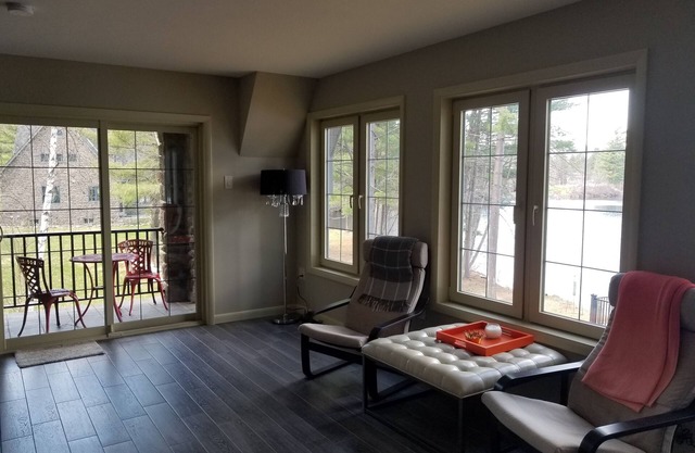 Upscale lake front second floor unit in Wells, NY with stunning views and WiFi