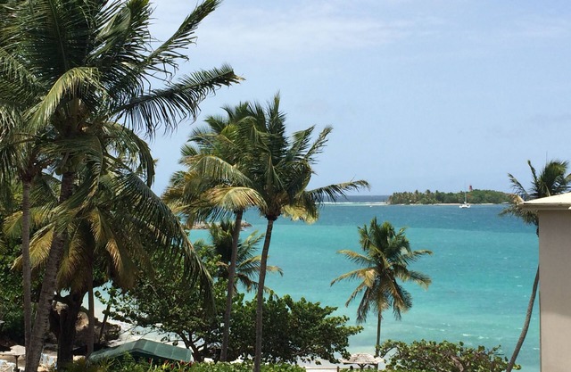 Upscale studio, Le Gosier, Guadeloupe: La Vieille Tour, view and sea access