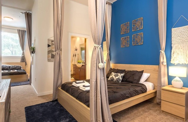 Uptown 1st Ward | Patio with Hammock | 2 Story Apt